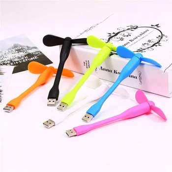 

50pcs USB Fan Flexible portable removable USB Mini Fan For all Power Supply USB Output Small office USB Gadget Gadgets Cooler