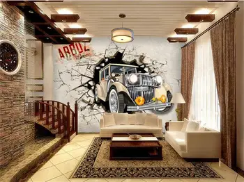 

3D wallpaper custom wallpaper Modern car broken walls wallpaper murals photo wallpaper,Bedroom,Kids' Room,KTV,Hotel,livingroom
