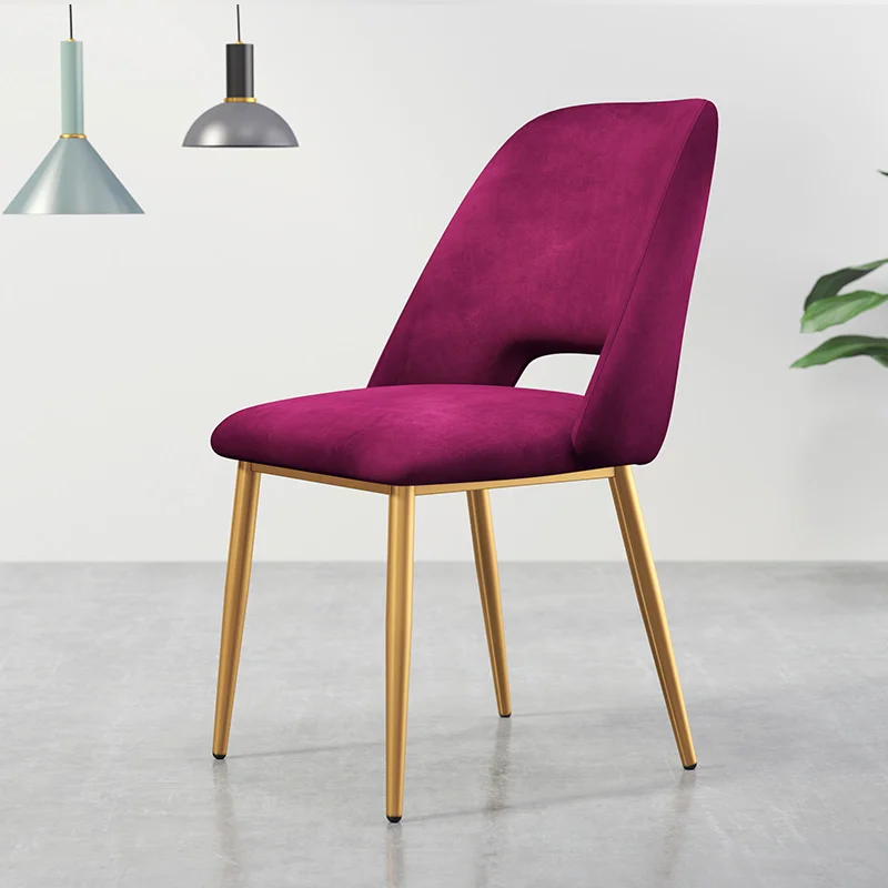 Net Red Chair Nordic Leisure Light Luxury Backrest Office Stool Ins Modern Minimalist Restaurant Cafe Dining Chair - Цвет: Зеленый