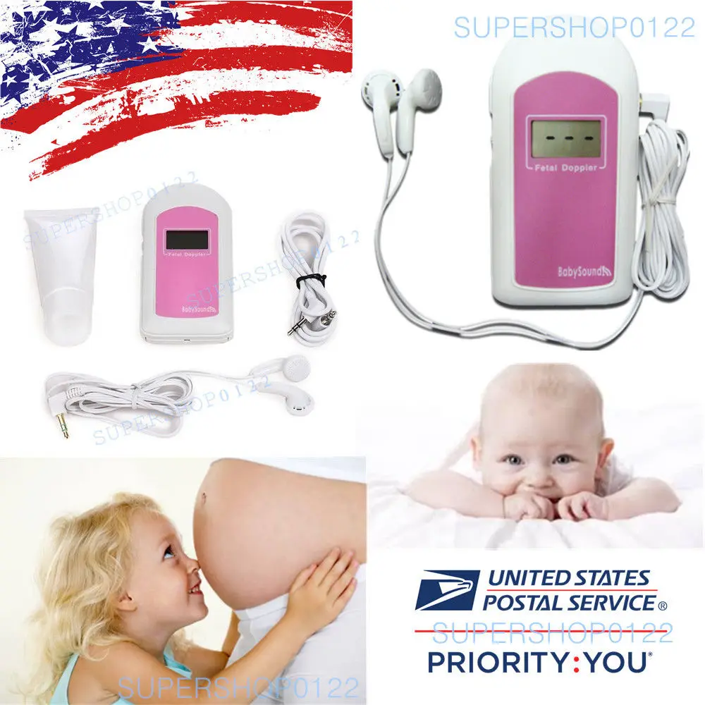 

5 pic Factory FDA USA Seller AA387 Contec fetaler Doppler Babysound B Baby Herzschlag-Monitor mit 40 ml Gel g
