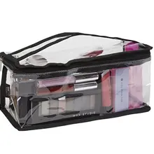 Пользовательский прозрачный косметичка из ПВХ с верхней ручкой