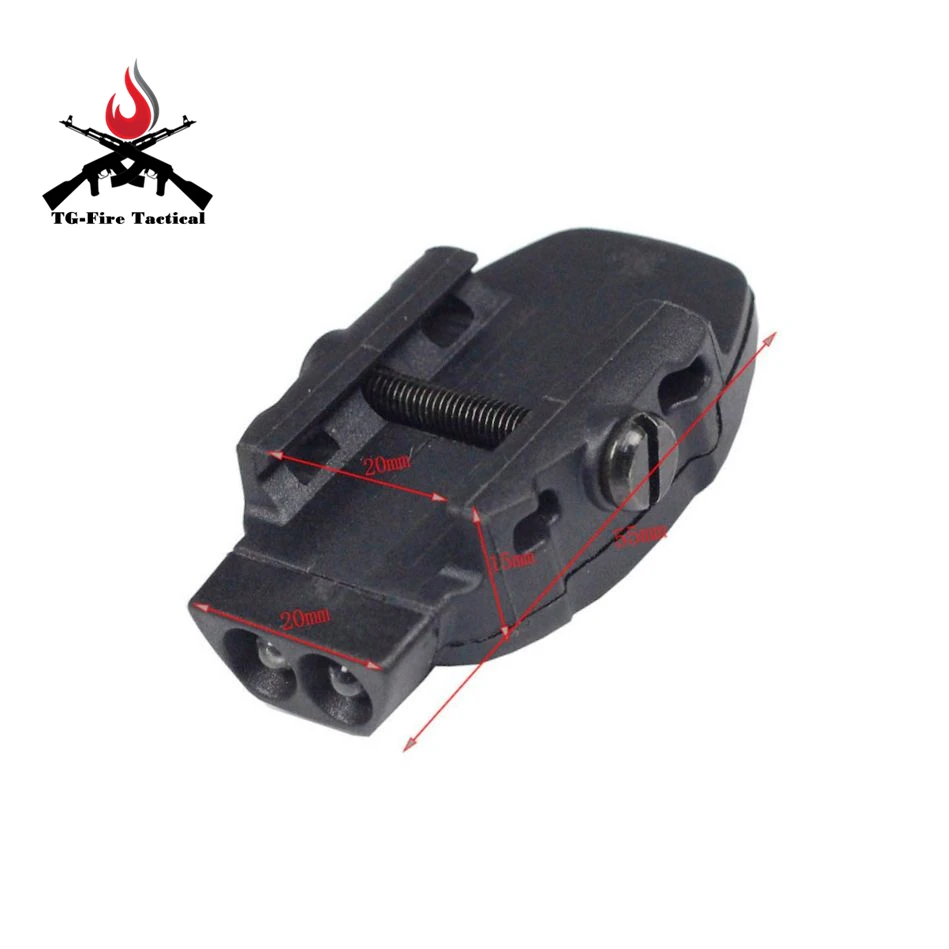 Ferroviário com Interruptor Luz para Picatinny Softair Tático Noite Evolução Capacete Remoto Luz Cauda Branco Vermelho ir Arma Luzes 6 Luzes de armas