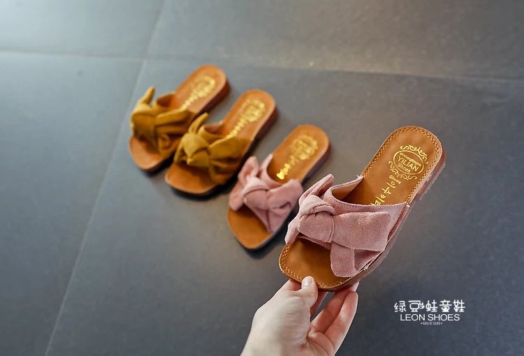 Детские тапочки; летняя обувь для девочек; коллекция года; принцесса с бантом