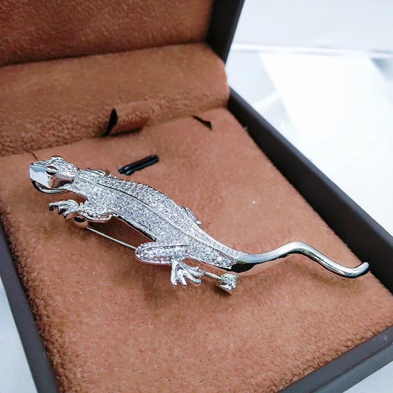 Lizard broche e pino vintage broches vestido