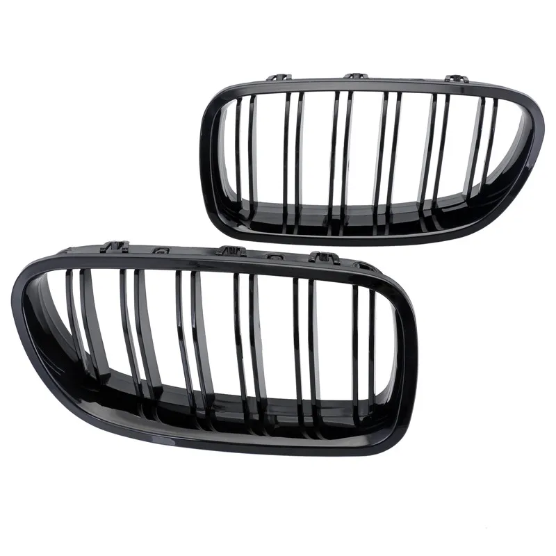 

1 Pair ABS Plastic Front Kidney Racing Grills Grille For BMW F10 F18 M5 2010-2014 Gloss Black