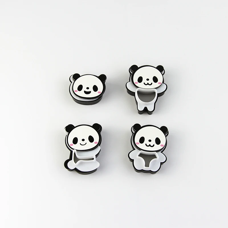 Cookie Cut 3D Panda Plastic Cookie Mould DIY Cartoon Tool Biscuit Cake Rice Ball Mold Plastic Curved Mold