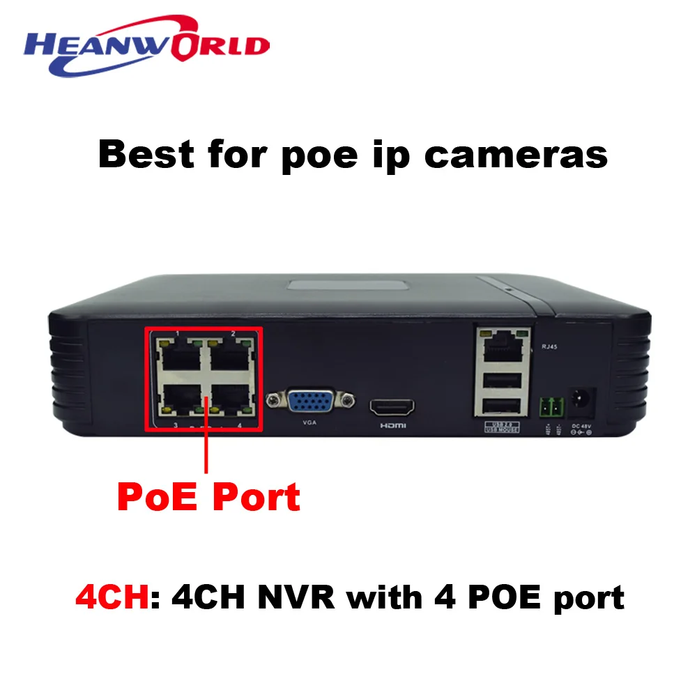  Mini POE NVR 4CH 1080P 2MP Full HD Network Video Recorder CCTV System For PoE Cam Surveillance Vide - 32761122534