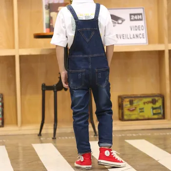 2019 Boy Overall Kids Denim Jumpsuit Children Overalls Jeans Spring Girls Autumn Boys Jeans Pants Cowboy Pockets Outwears 2-15T 6