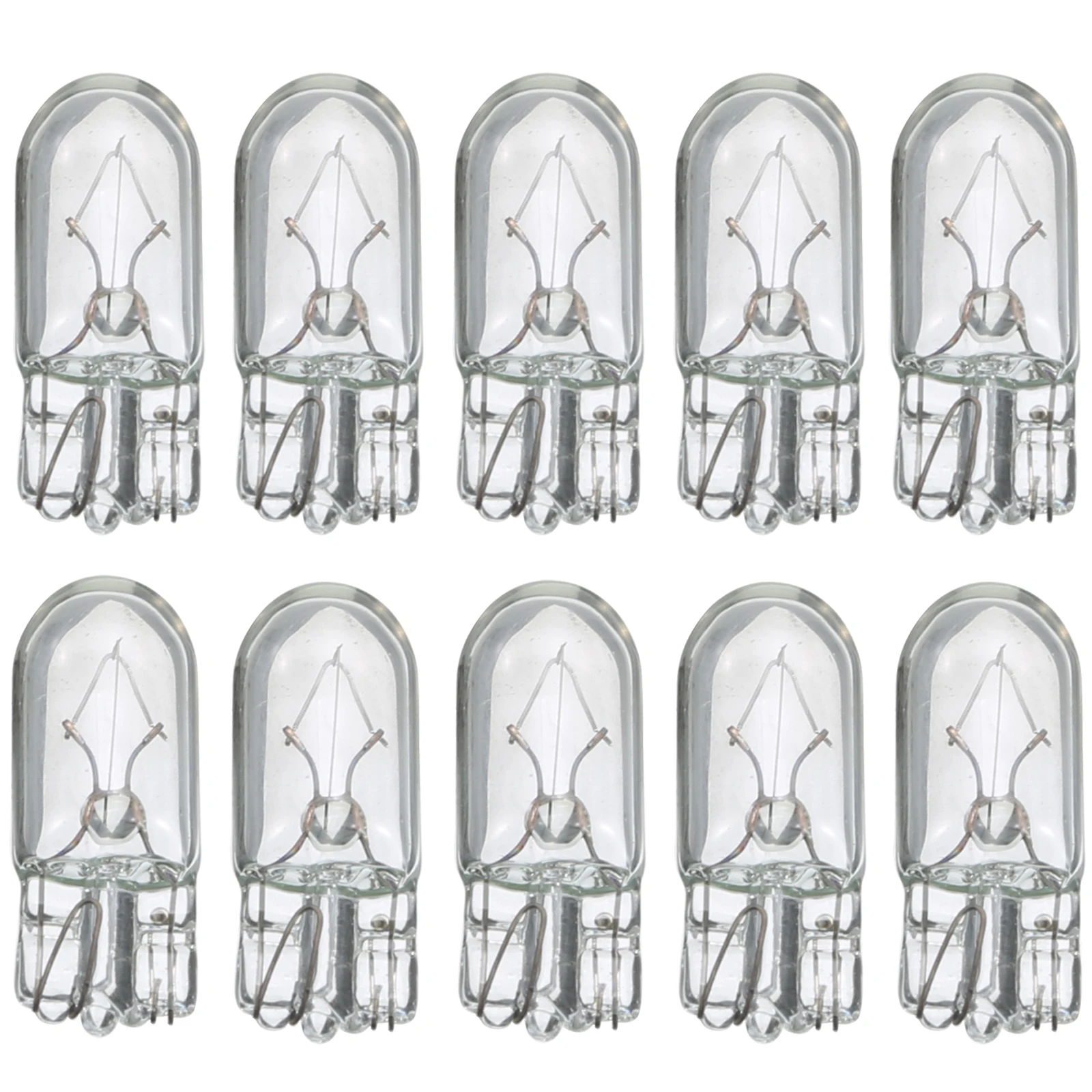 New 10pcs T10 White Halogen Bulb 194 168 W5W 5W 8000K Car Cool Width Light Signal Interior Bulb Lamp Transparent Light Source
