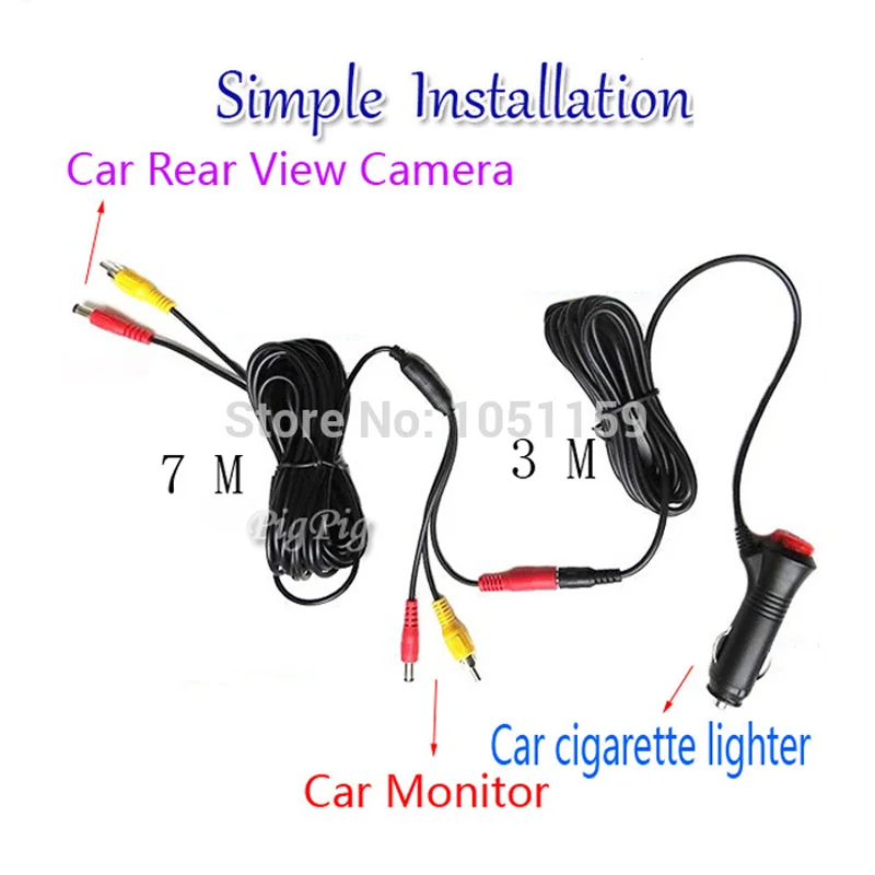 

Wire Harness Easy to Install and Control Car Rear View Camera Reverse And Auto Monitor Parking Assistance Free Shipping