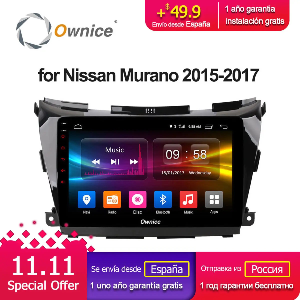 

Ownice K1 K2 k3 k5 k6 DVR Octa core Android 9.0 4G LTE DSP 360 Panorama Car DVD Player GPS navi for NISSAN Murano 2015 2016 2017