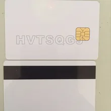 20 шт./лот 2 в 1 композитные контактные; заготовки/белая память Смарт IC SLE 4428 чип карты с Hi-Co магнитной полосой