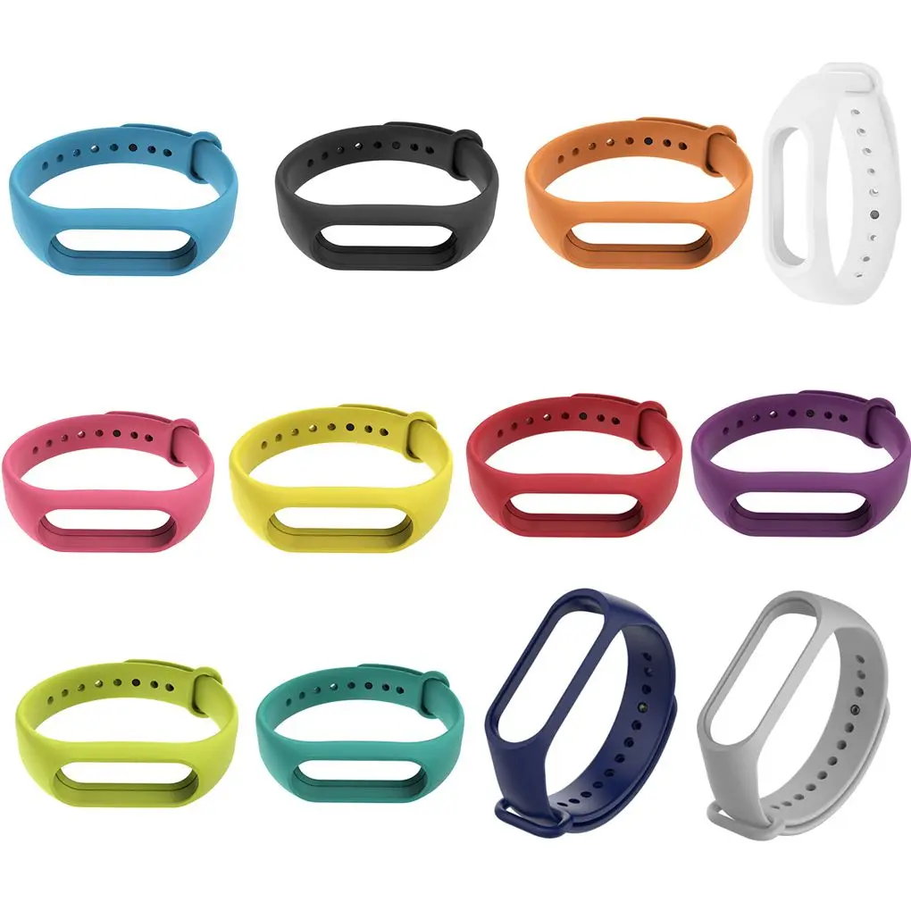 

Replacement for Xiaomi MiBand2 TPU Wristband Straps Solid Color Wrist Band Replace Accessories