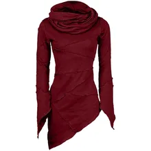 Special Offers Women Spring Autumn Fashion Warm Chic Slim Solid Turtleneck Scarf Collar Asymmetric Sleeves Turtleneck Skew Hem Tops 50 Special Offers Women Spring Autumn Fashion Warm Chic Slim Solid Turtleneck Scarf Collar Asymmetric Sleeves Turtleneck Skew Hem Tops 50