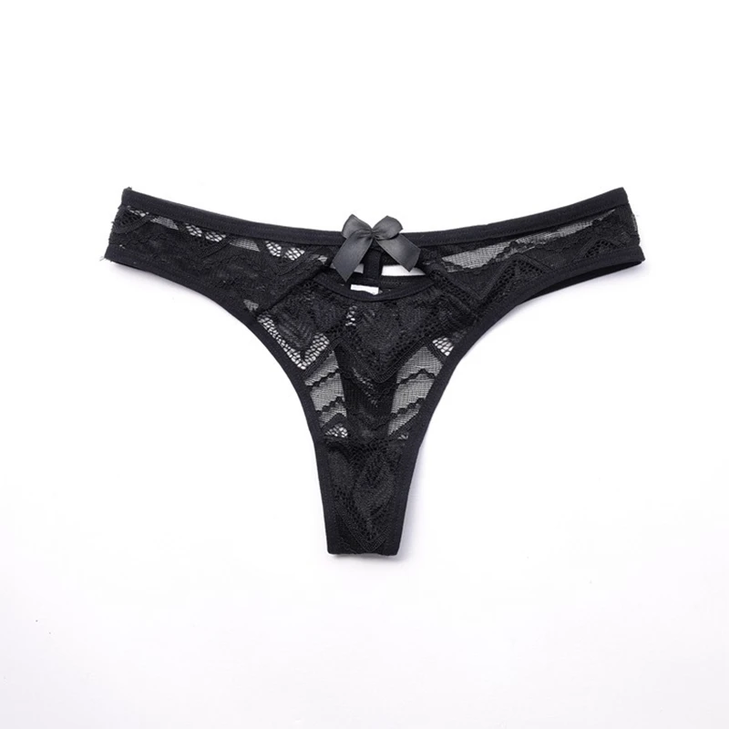

Free Shipping Skinny hollowed-out low-slung thong Sexy panties with cotton bottom Women's underwear S1528 LC