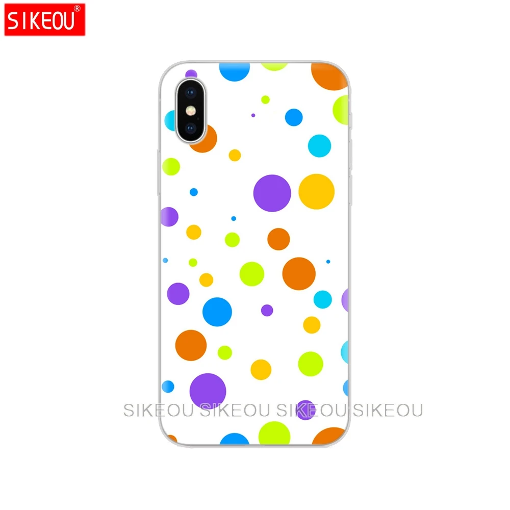 Силиконовый чехол для телефона Iphone 6X8 7 6s 5 5s SE Plus 10 XR XS Max в горошек|Бамперы| |