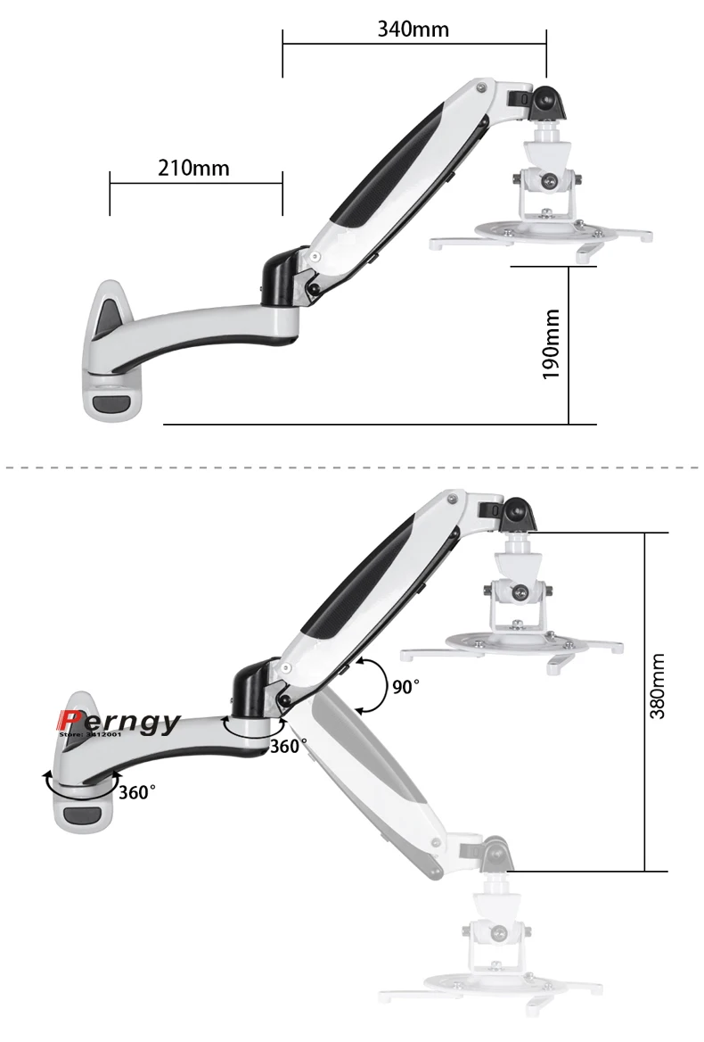 DL-PR03W universal projector wall mounted gas