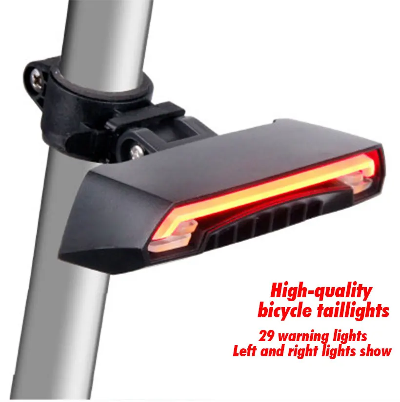 Discount Recharge Bike Tail Light Colorufl Bicycle LED Light Bright Mountain Road Bike Safety Back Rear Lights Lamp 2