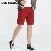 Denyblood джинсы Новое поступление; Летнее мужские Шорты хлопок чиносы карго Шорты Капри Бермуды пляжные Шорты D801