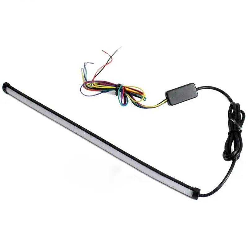 

Switchback Lamp Strip LED Light Strobe Flowing Turn Signal Red & Amber DC12~24V Motorcycle