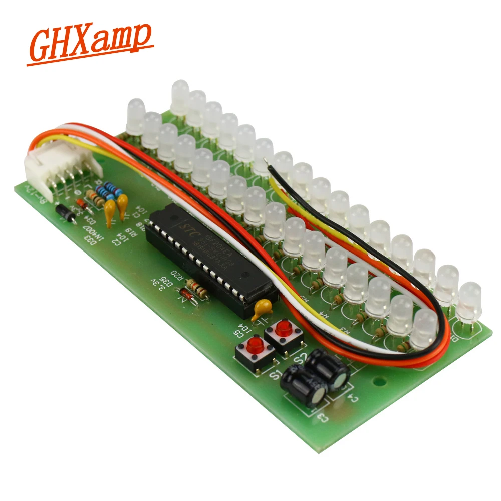 

GHXAMP RGB Audio Indicator Music Spectrum Rhythm Level Light Supports Two-channel Crcular Fog LED DC12V Finished Newest