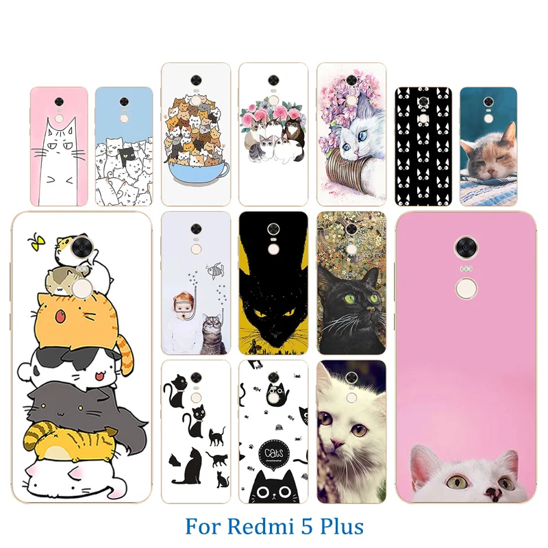Задняя крышка 5 99 дюйма для Xiaomi Redmi Plus Luck Cat мягкий силиконовый чехол телефона Redmi5