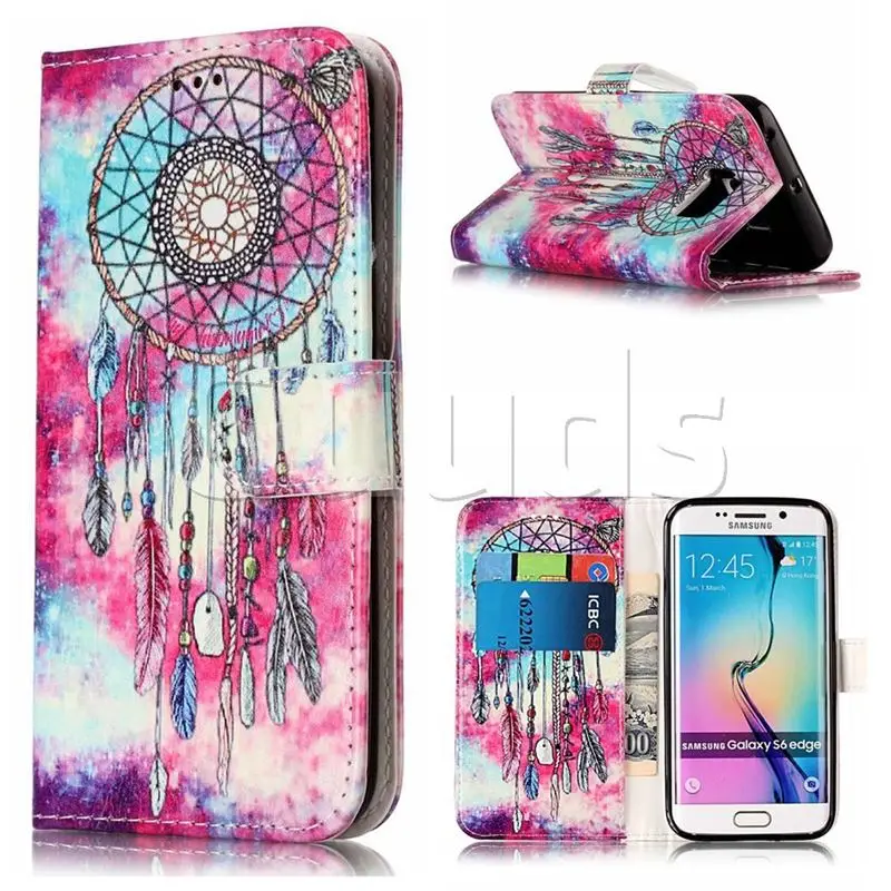 Butterfly Chimes PU Leather Wallet Case for Samsung Galaxy S6 Edge G925