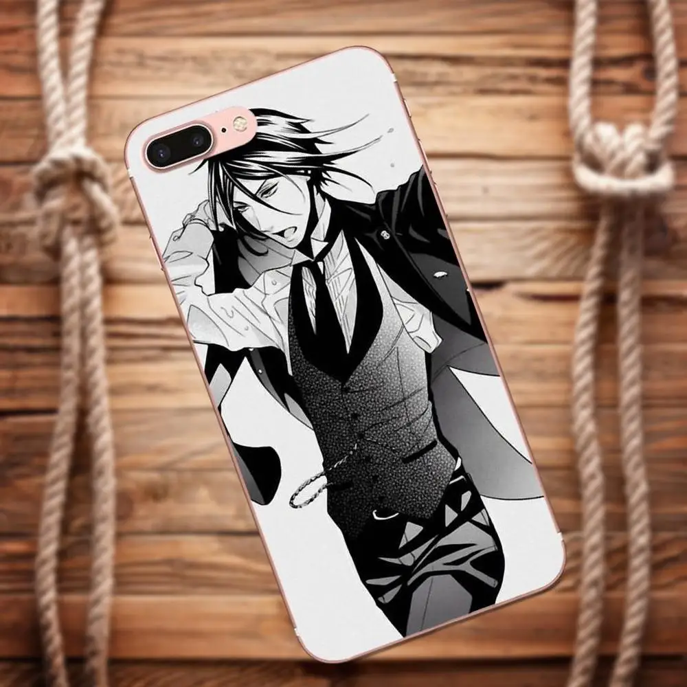 Vvcqod Аниме Манга черный дворецкий для Apple iPhone 4 4S 5 5C 5S SE 6 6S 7 8 Plus X Moto G G2 G3 TPU чехол