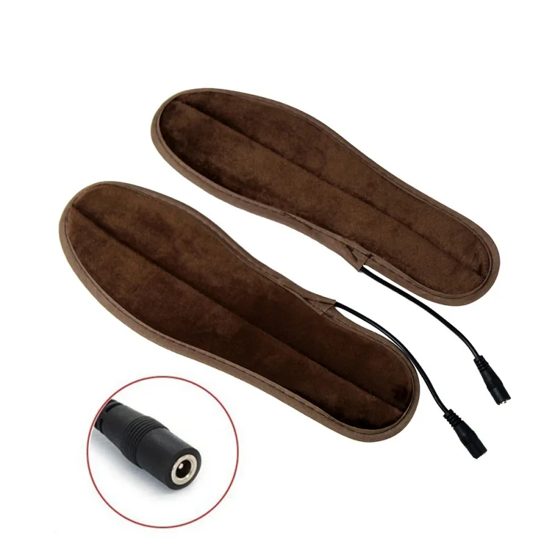 USB стельки для обуви, электрические нагревательные колодки с зарядкой от USB для домашних тапочек, моющиеся стельки для дома, теплые принадлежности - Цвет: 41-42 EUR Size