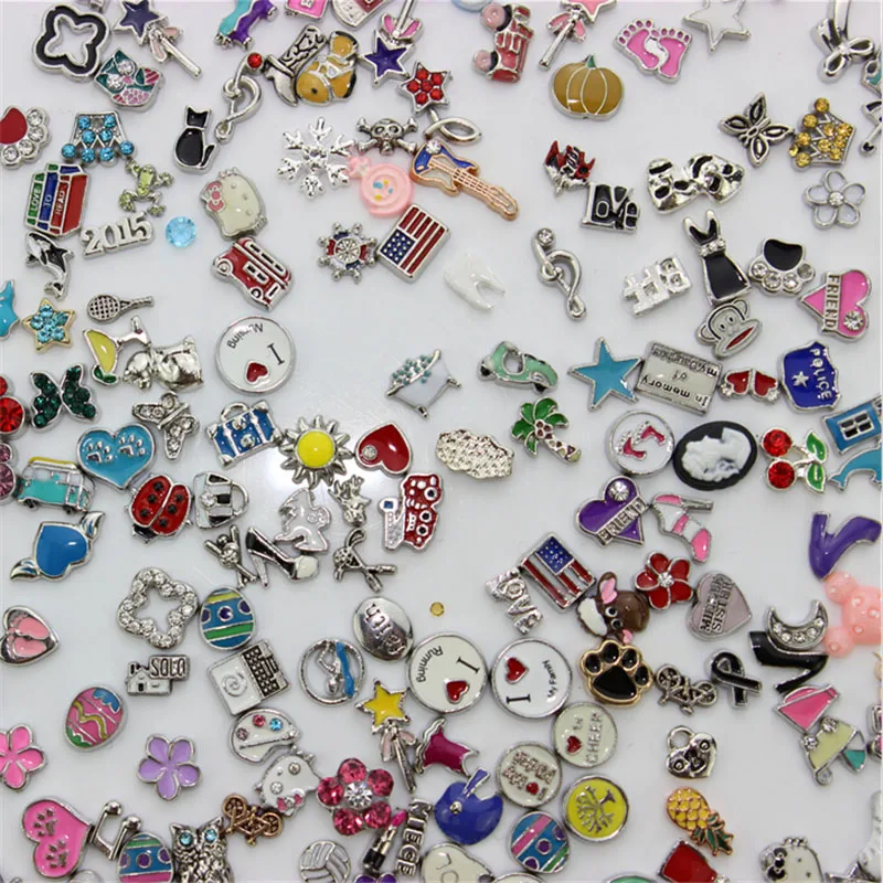 

Hot Selling 20pcs/Lot Mix Random Floating Charms Living Glass Memory Lockets DIY Jewelry Accessory