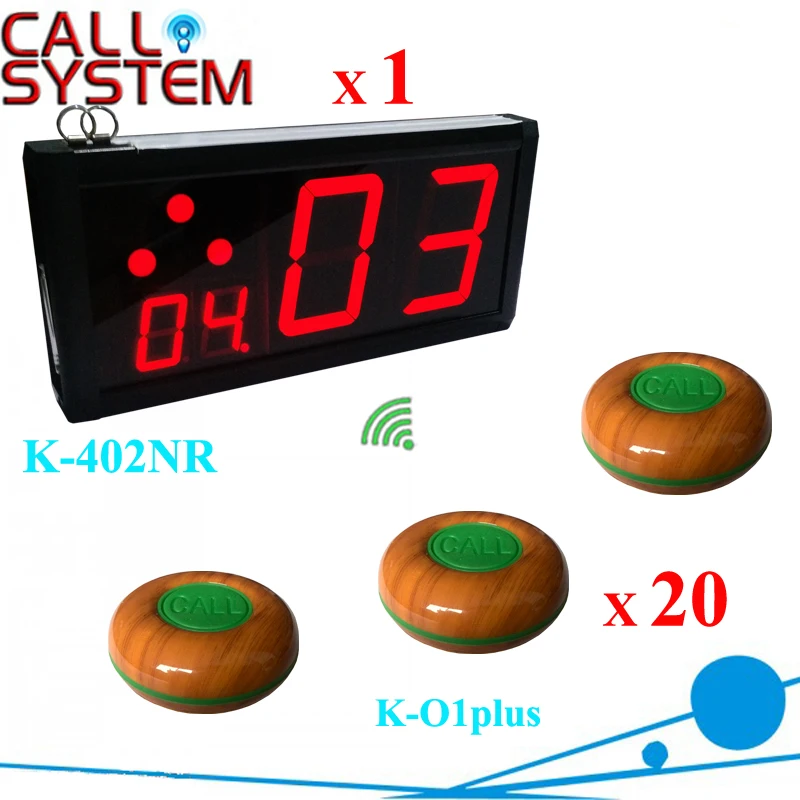 

Ycall Restaurant equipment for sale Waiter pager server system 20 bells with 1 counter display screen