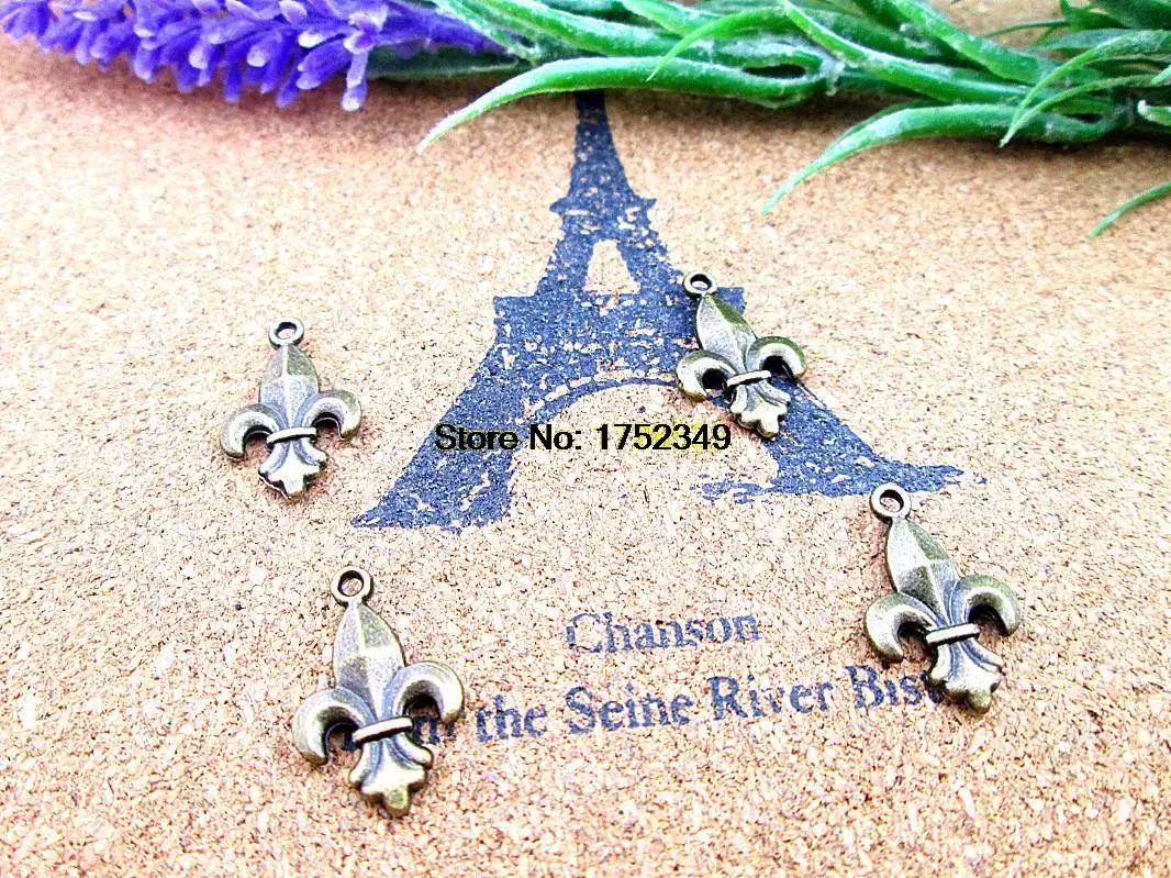 

30pcs 19*12mm Antique Tibetan bronze Fleur de Lis charm tierraCast French Lily pendant Jewelry Making Findings