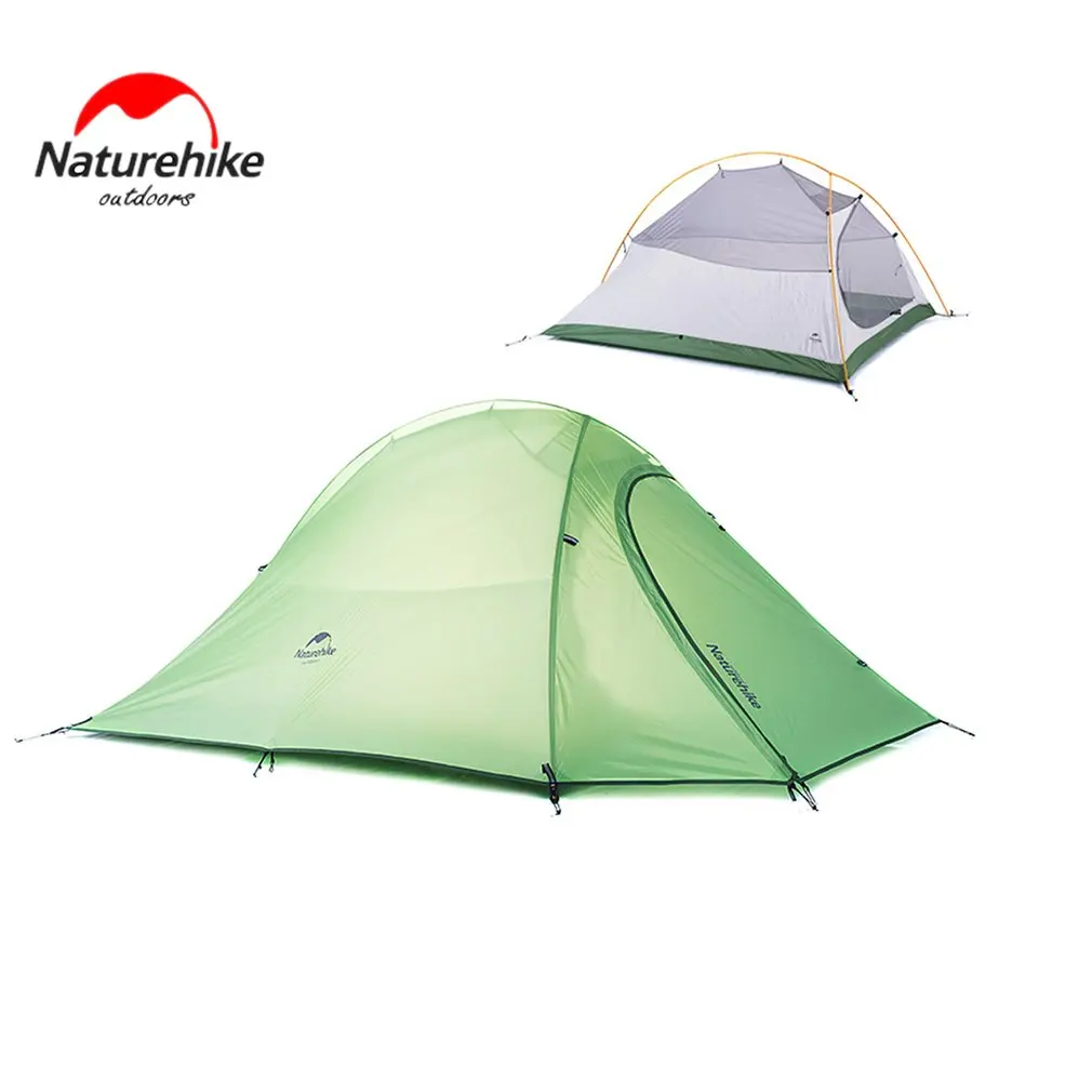 Naturehike 1 2 человека Сверхлегкий тент оборудование для кемпинга 20D нейлоновые