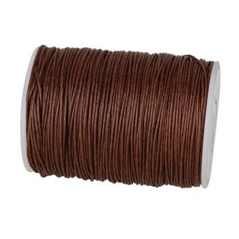 

Brown Leather Waxed Hemp Thread Cord 0.7mm Round Craft Hand Stitching 100M