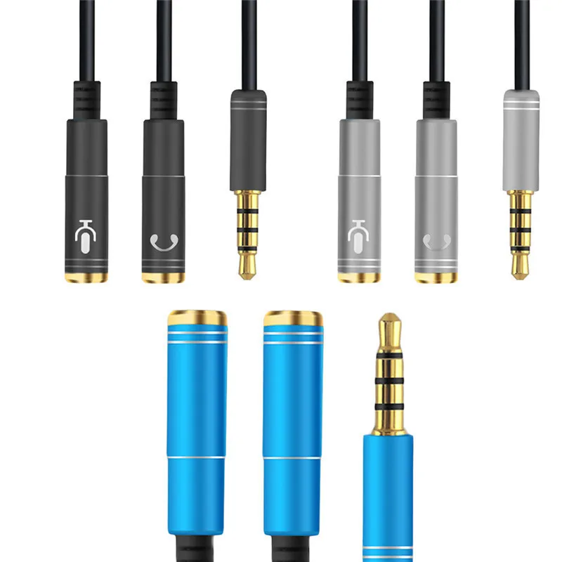 3,5 мм микрофон+ сплиттер для наушников аудио кабель 3,5 мм сплитт Aux кабель Шнур для компьютера микрофон сотовый телефон сплиттер для наушников