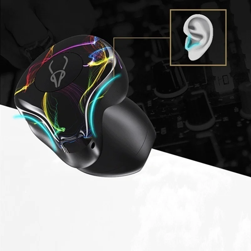 Новые мини 3D стерео в ухо звук Bluetooth 5,0 наушники невидимые настоящие Беспроводные водонепроницаемые спортивные наушники для телефонов