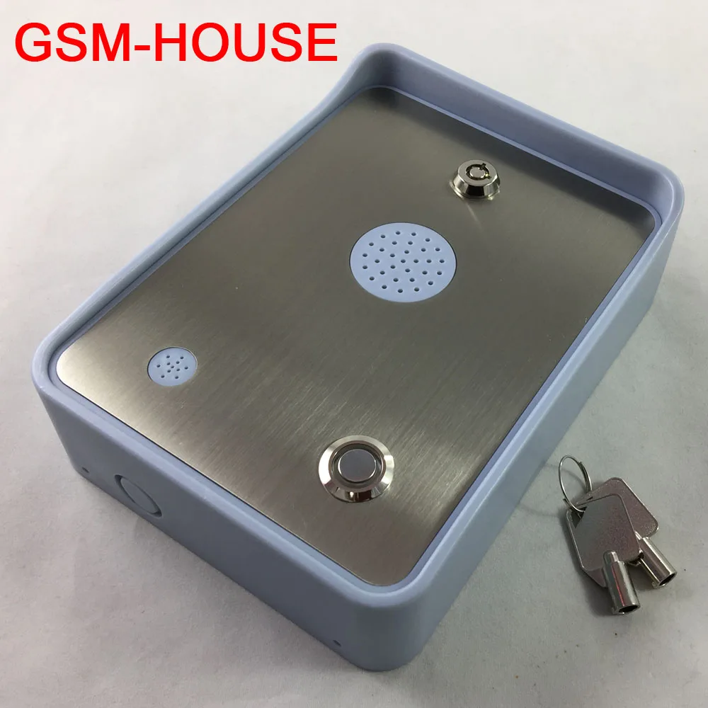 Free shipping GSM Audio Intercom for single House door and gate opener access controller DC12V power input