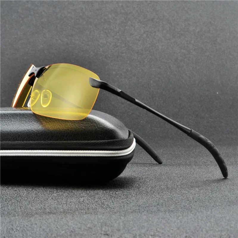 MINCL2019 очки ночного видения, модные брендовые Дизайнерские мужские солнцезащитные очки для ночного вождения для водителя желтый дозировка солнцезащитные очки UV400 с коробкой NX - Цвет оправы: black yellow