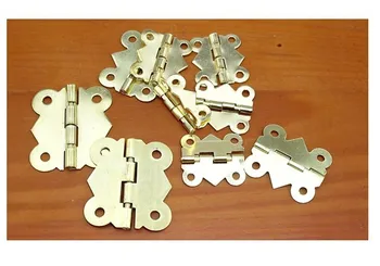 

100pcs 30*25MM 1.2inch Butterfly Style steel with golden Cabinet Drawer Butt wooden gift box Hinge