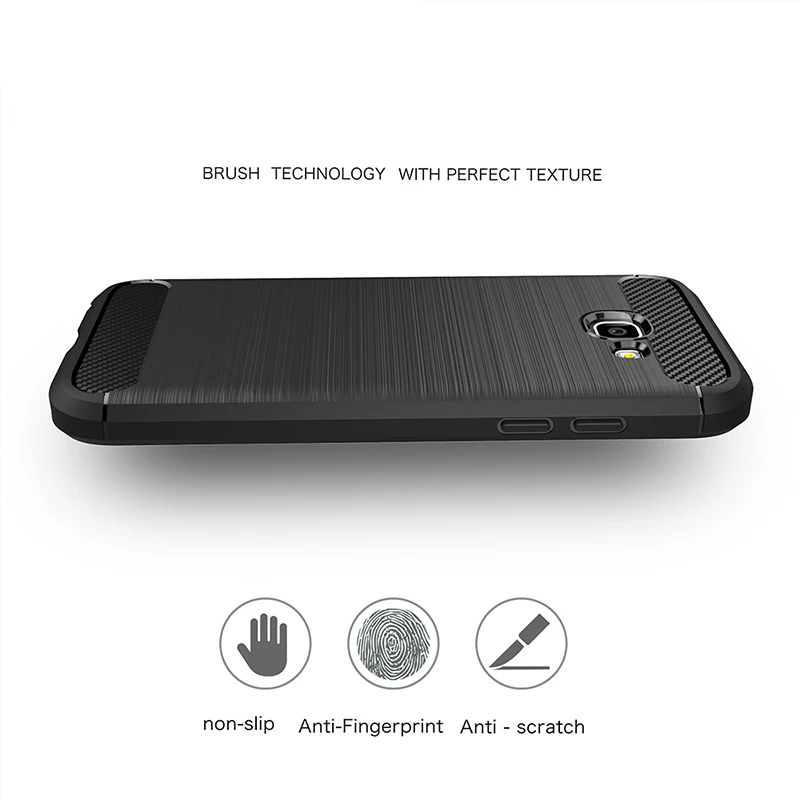 

EKDME Soft TPU Phone Case For Samsung Galaxy A5 A7 2018 A3 2017 J7 J5 2016 2015 Carbon Fiber Silicone Back Cover Coque