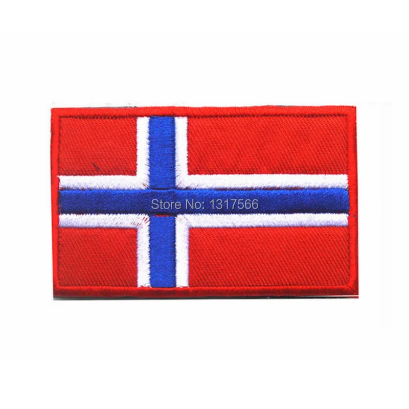 

Embroidery Badge Norwegian National Flag Of Norway Military Embroidered Badges Tactical Patch For Outdoor Clothing Cap Bag