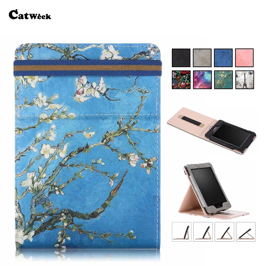 Ebook Case For Amazon Kindle Paperwhite 2 3 E-book PU Leather Protective Stand Smart Cover Kindle Paperwhite 1 2 3 E-reader Skin