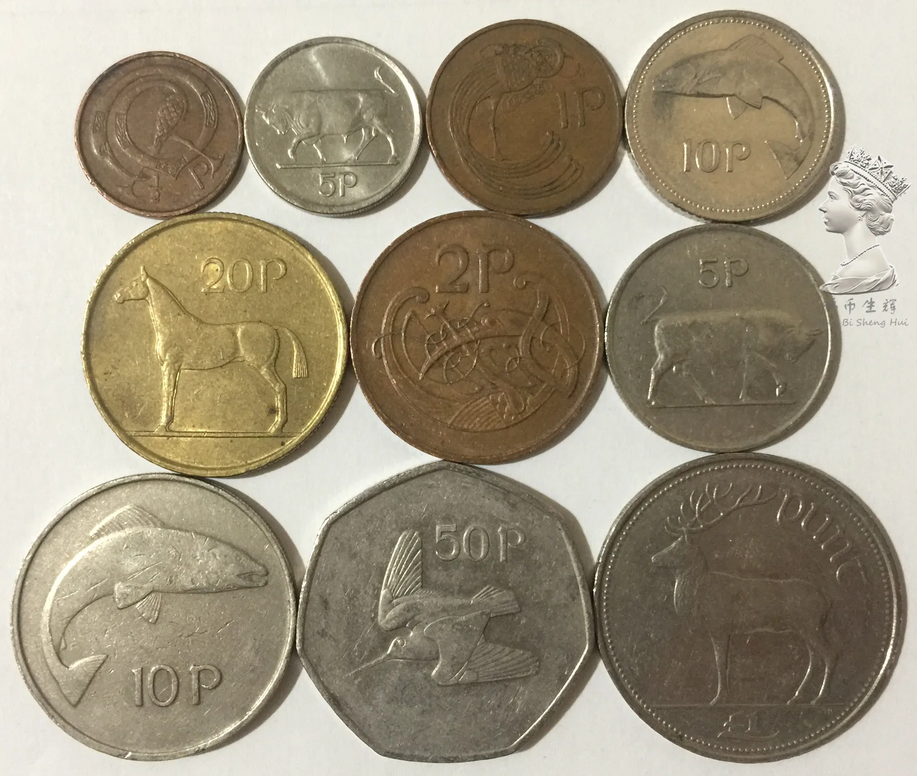 Набор из 10 предметов Ireland Coins animal Edition Eu 100% настоящая оригинальная Европейская