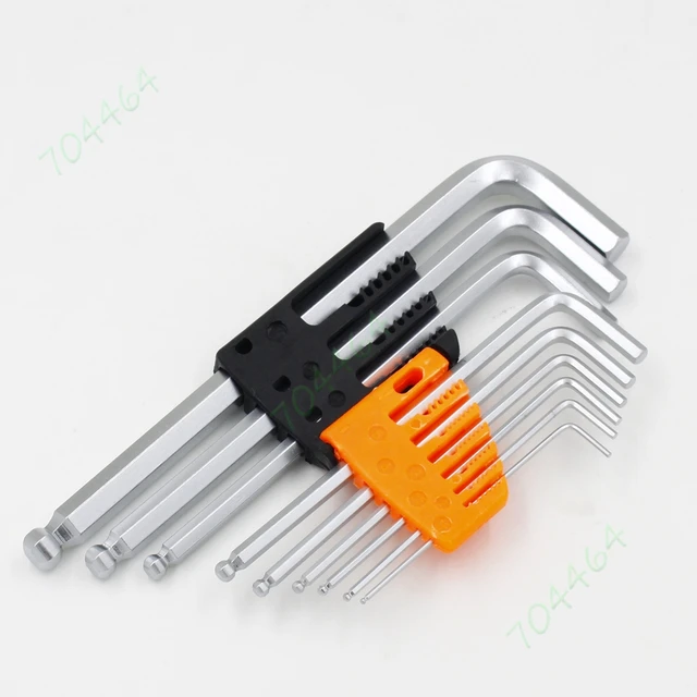 9pcs/Set 1.5mm 10mm Head Ball Point End Hex Screwdriver Hexagon Allen