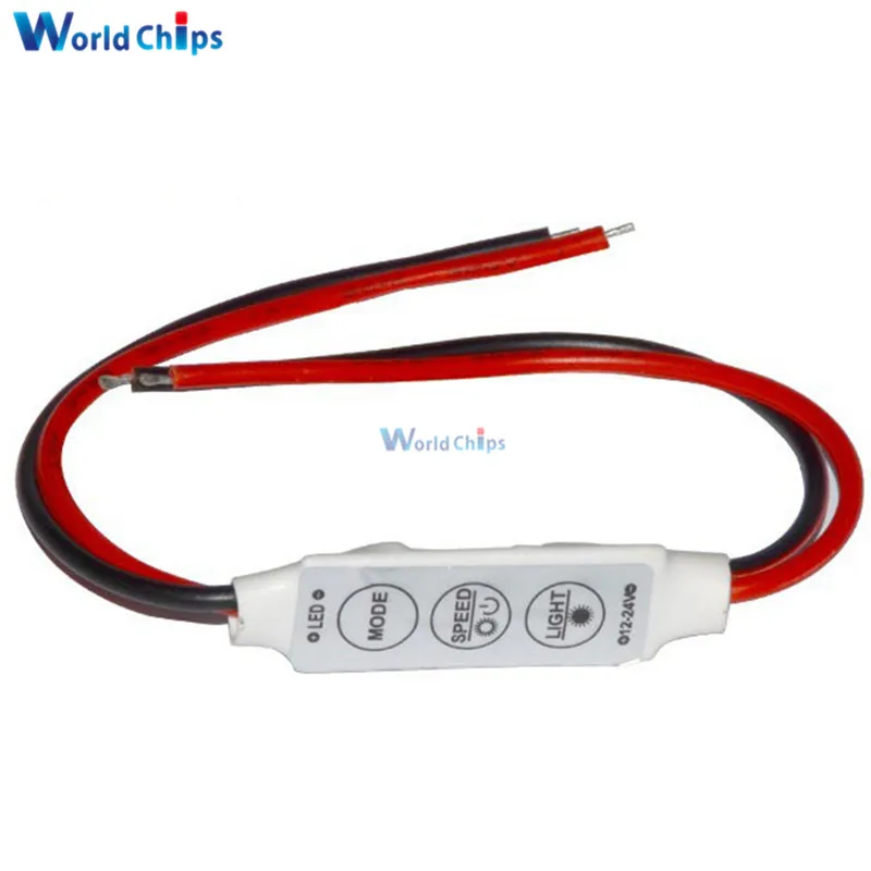 

Mini 3 Keys Dimmer Controller 12V DC For Single Color LED Brightness for Single Color 5050 3528 5630 LED Light Strip