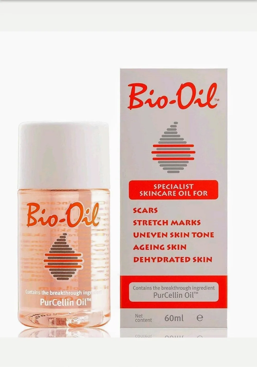 Bio Oil Purcellin Oil Skincare for Stretch Mark Scar Uneven Skin Tone - 60ml