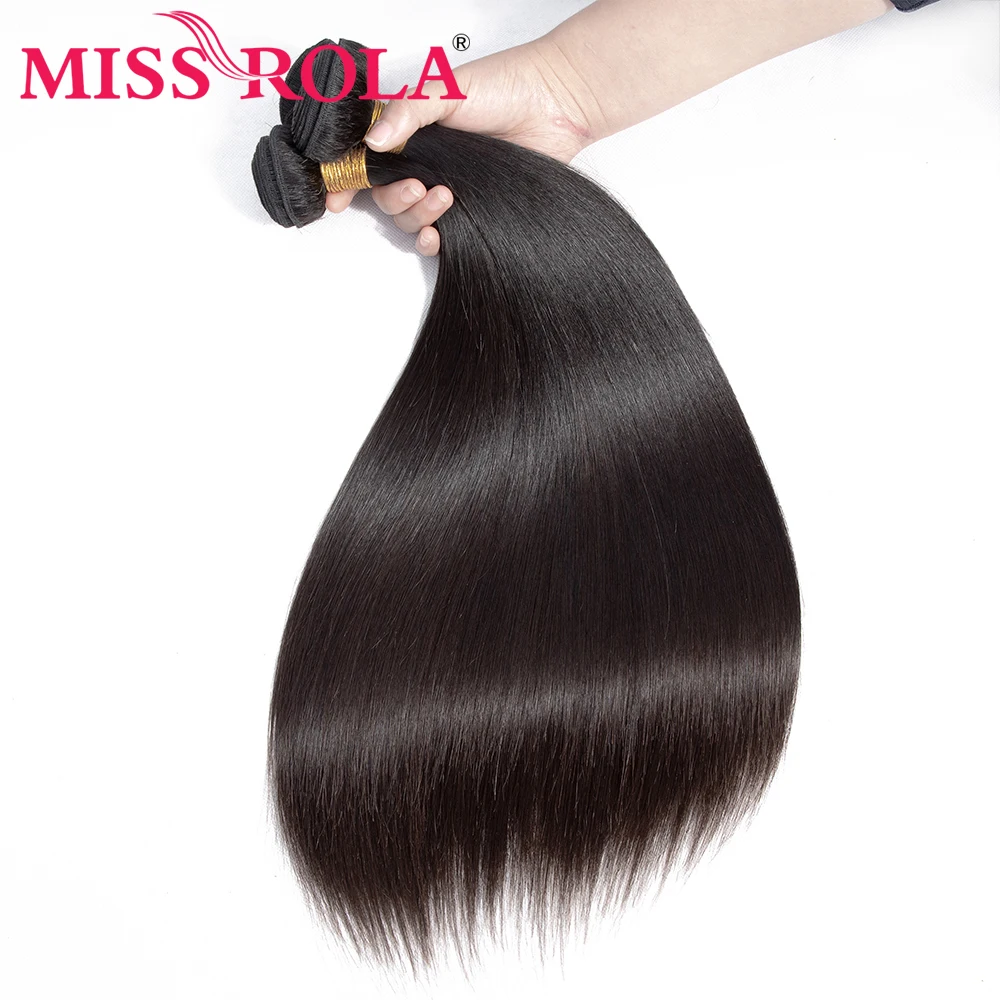 Miss Rola Brazilian Hair Weave Bundles 100% Human Hair Remy Straight Hair Extensions Natural Color 3 Bundles With Closure Miss Rola Brazilian Hair Weave Bundles 100% Human Hair Remy Straight Hair Extensions Natural Color 3 Bundles With Closure