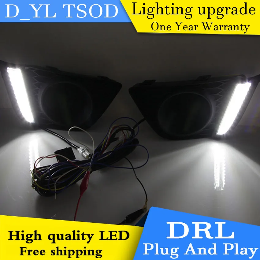 

Car styling For Honda Fit 2014-2016 LED DRL For led fog lamps daytime running High brightness guide LED DRL light Automobile.