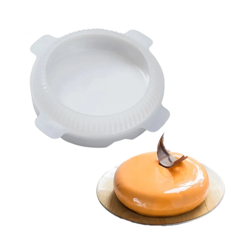 

Creative Kitchen Baking Mousse Moulds 3D Cakes Baking Pan Round Shaped One Set Flat Top and Rounded Sides Silicone Cake Molds