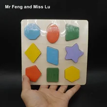 Забавный образовательный танграмм Монтессори игрушки деревянные пазлы для детей